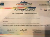 Award in the X International Congress of Phonoaudiology